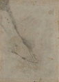 David With the Head of Goliath (recto); Study of Lower Leg and Right Foot (verso), Giovanni Battista Piazzetta (Italian, Venice 1682–1754 Venice), Charcoal, highlighted with white, on gray-blue paper faded to gray-brown (recto); black chalk (verso)